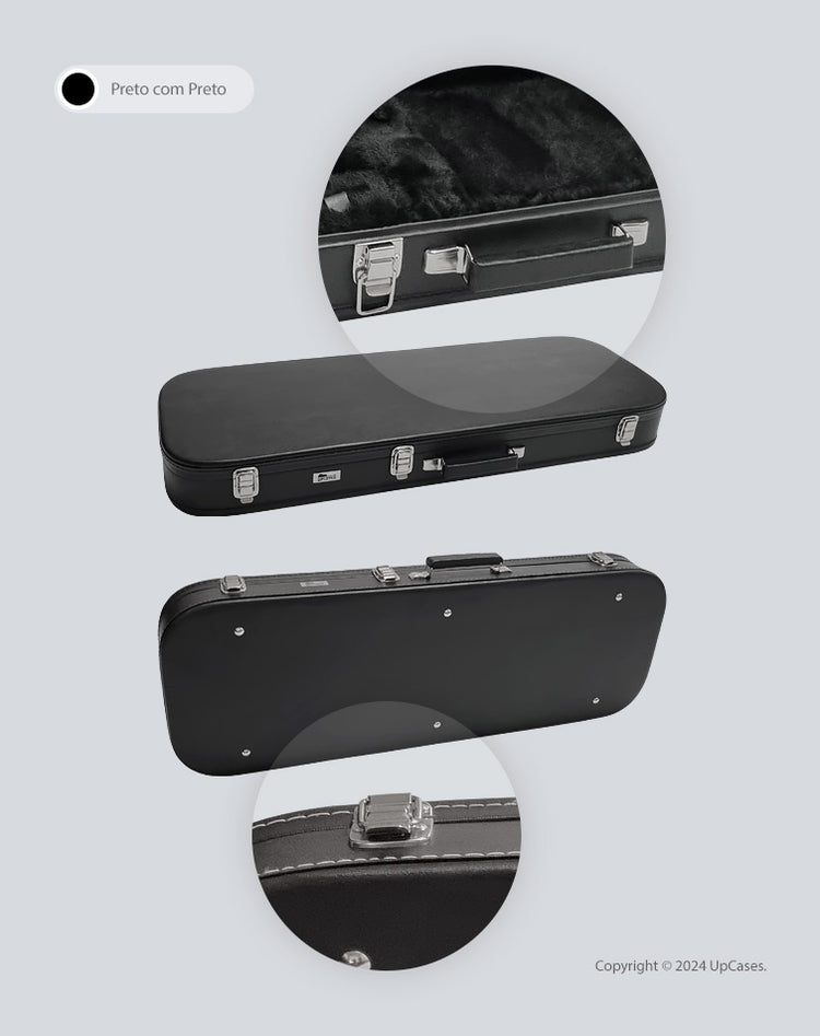 Hard Case Estojo para Guitarra Strato Telecaster Luxe