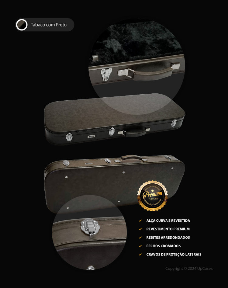 Hard Case Estojo para Guitarra Strato Telecaster Premium