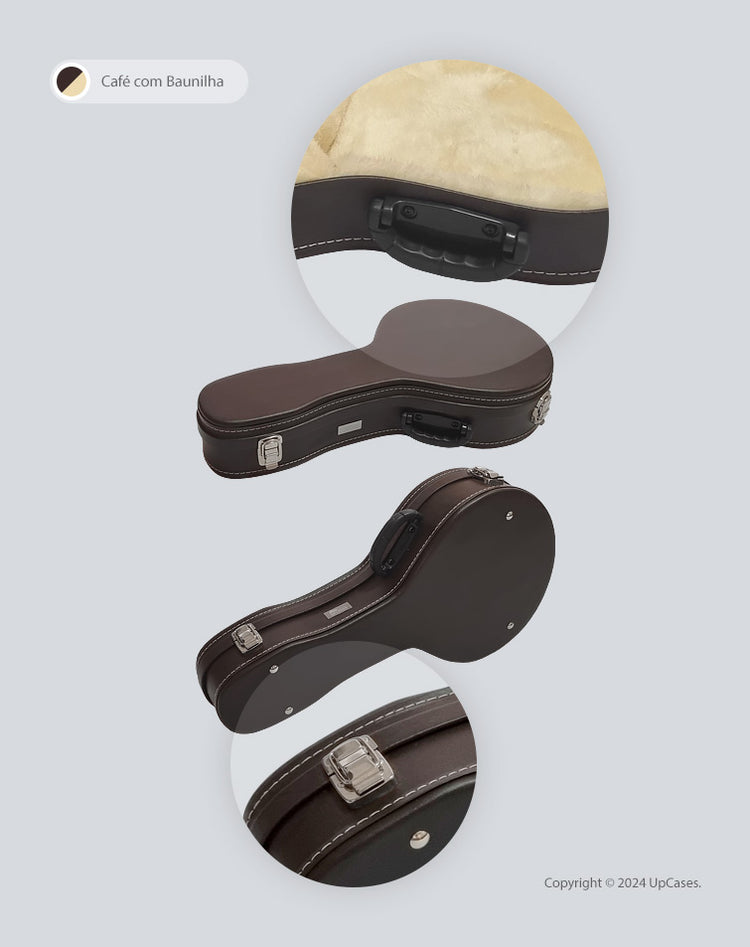 Hard Case Formato para Bandolim 10 Cordas Luxe
